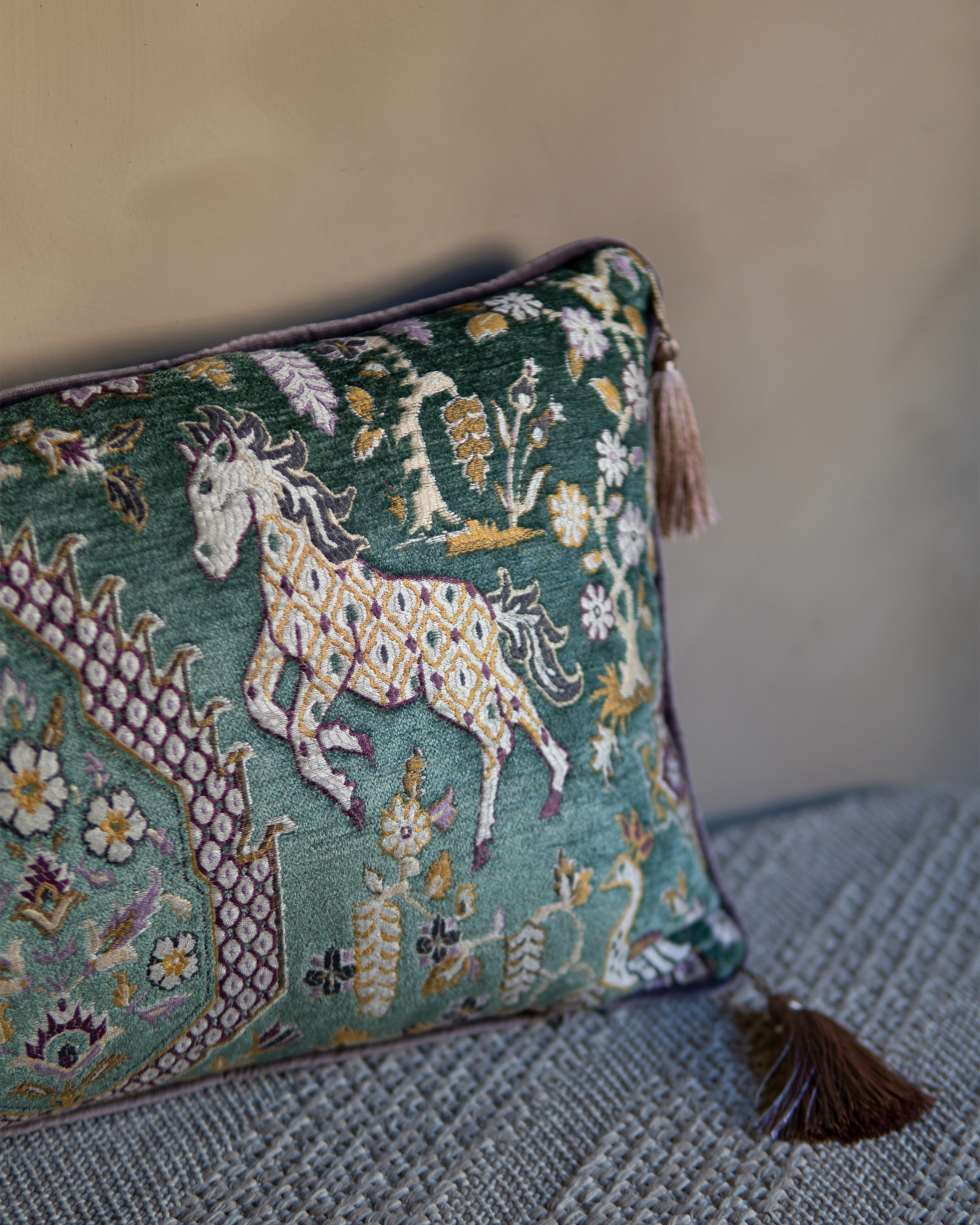 elysium cushion cover, angled view